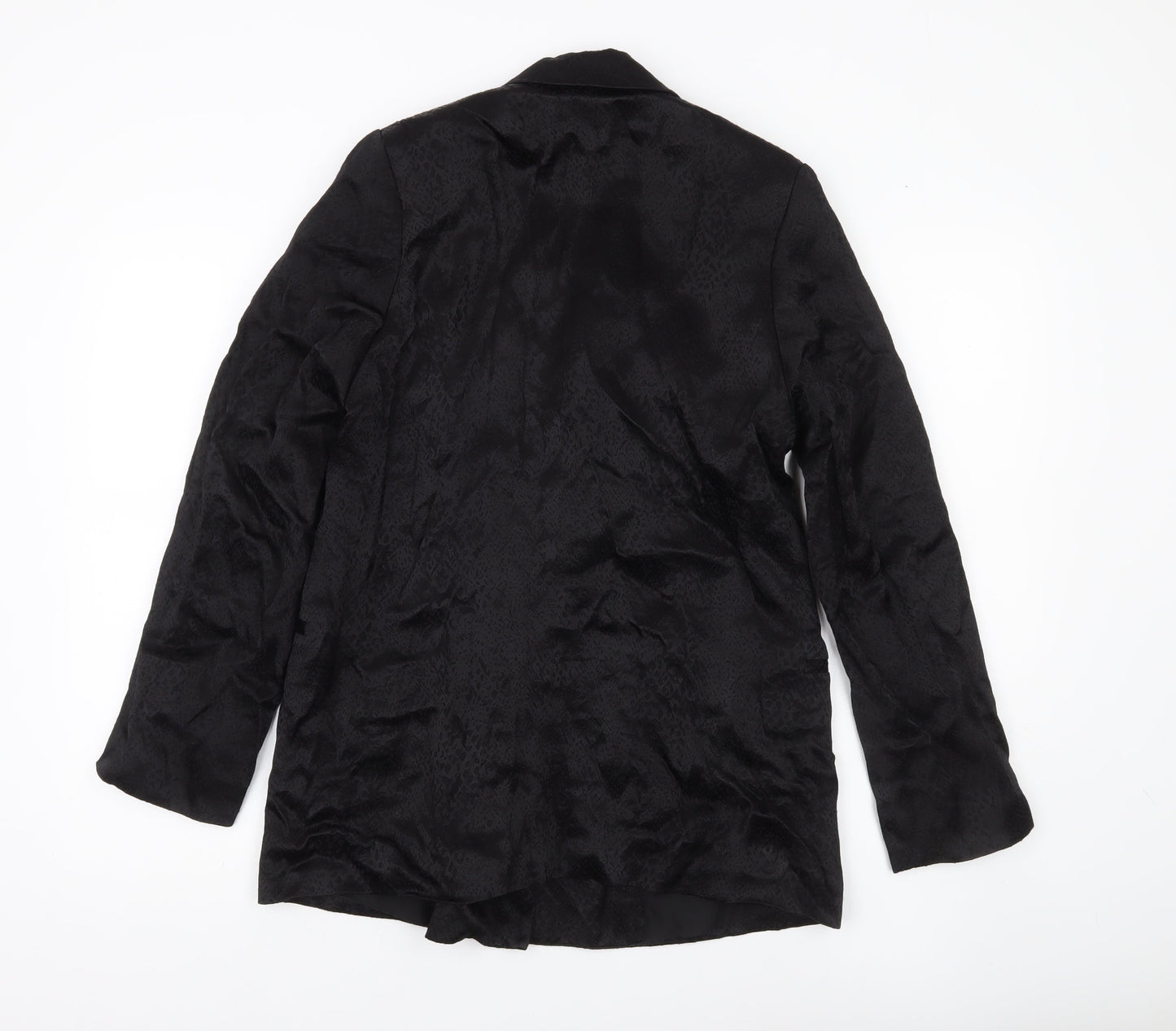 H&M Women’s Black Double-Breasted Blazer Jacket Size 8