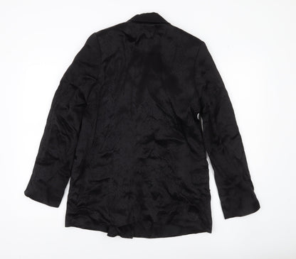 H&M Women’s Black Double-Breasted Blazer Jacket Size 8