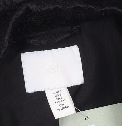 H&M Women’s Black Double-Breasted Blazer Jacket Size 8