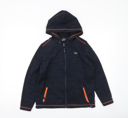 Trespass Boys Blue Full Zip Hooded Hoodie Fleece Jacket Age 11 Years 146cm