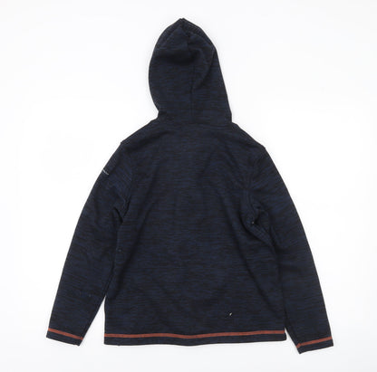 Trespass Boys Blue Full Zip Hooded Hoodie Fleece Jacket Age 11 Years 146cm