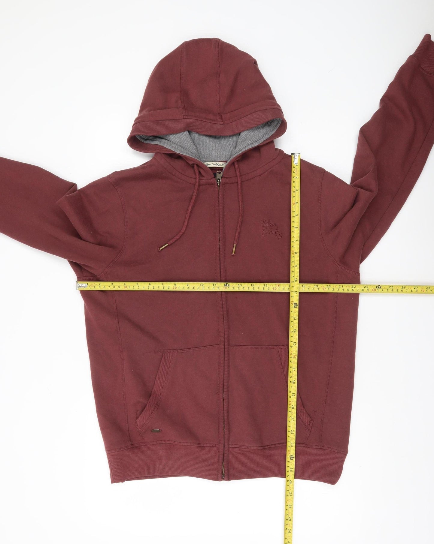 Tokyo Laundry Men's Red Full Zip Hoodie Size M Regular Fit