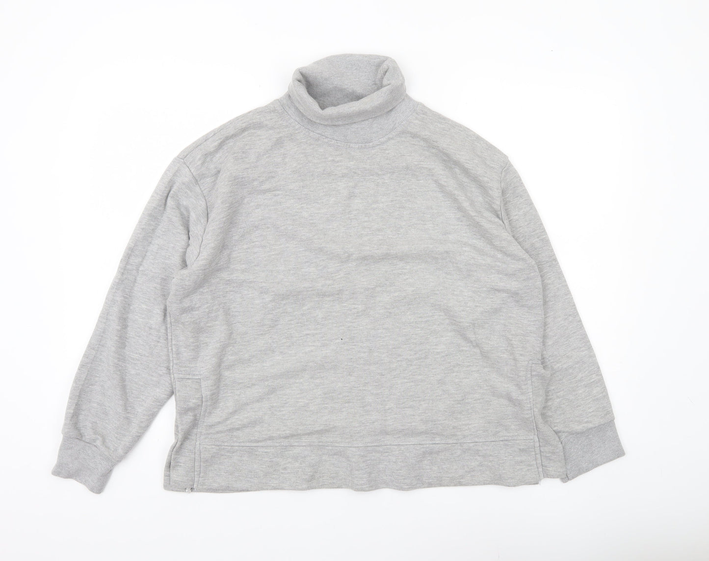 PrettyLittleThing Women’s Grey Roll Neck Sweatshirt UK 8