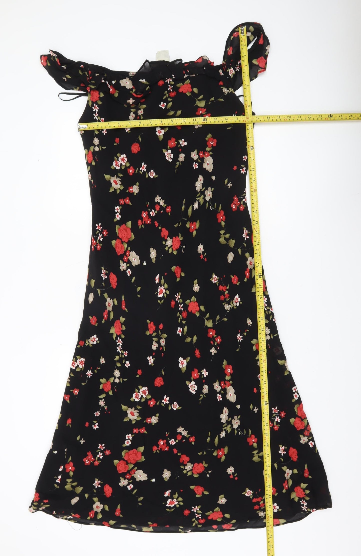 Evan-Picone Women’s Black Floral Off Shoulder Shift Dress Size 10