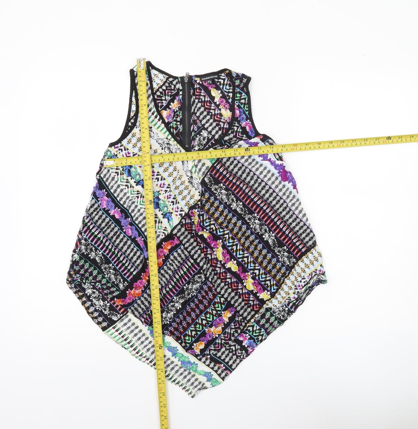 Warehouse Women’s Multicoloured Viscose Camisole Tank Top UK 8