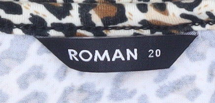 Roman Women’s Animal Print Tunic Blouse Size 20 Multicoloured