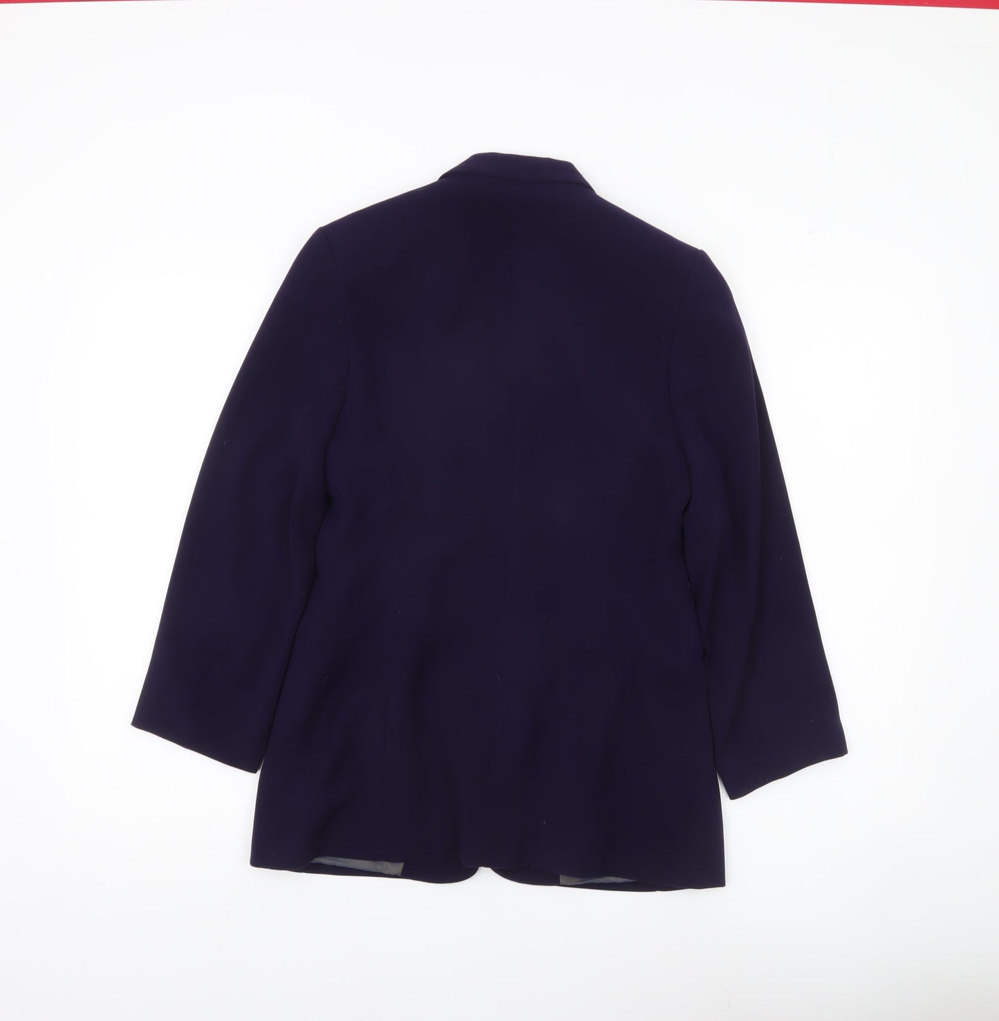 BHS Women Purple Blazer Size 8 Regular Fit One Button Work Jacket