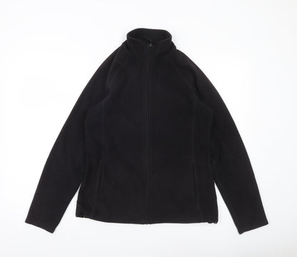 Mountain Warehouse Womens Black Fleece Jacket UK 12 Full Zip