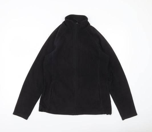 Mountain Warehouse Womens Black Fleece Jacket UK 12 Full Zip