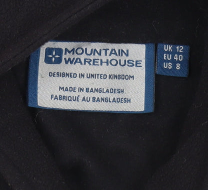Mountain Warehouse Womens Black Fleece Jacket UK 12 Full Zip