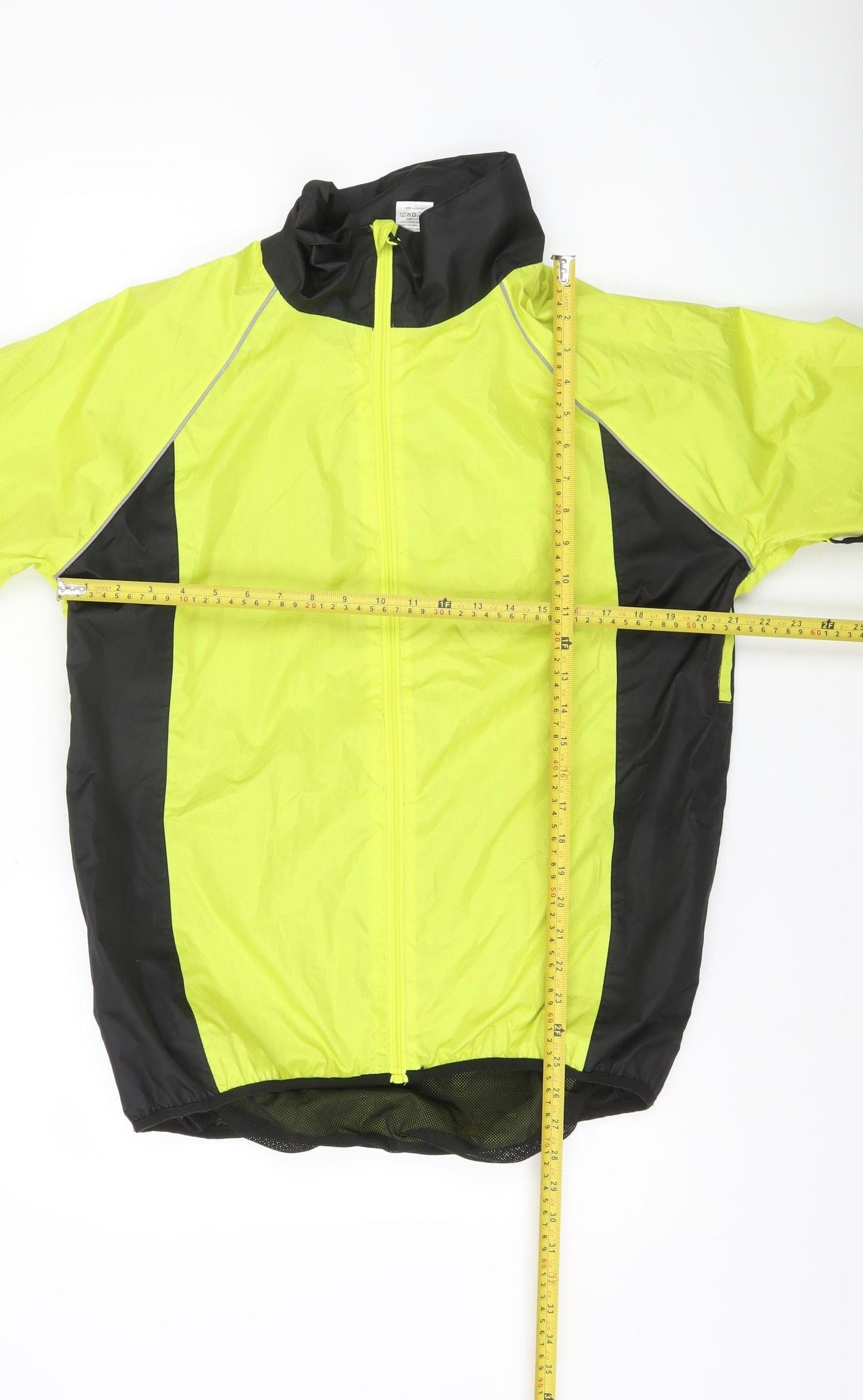 Crane Men's Yellow Black Cycling Windbreaker Jacket Medium 39-41"