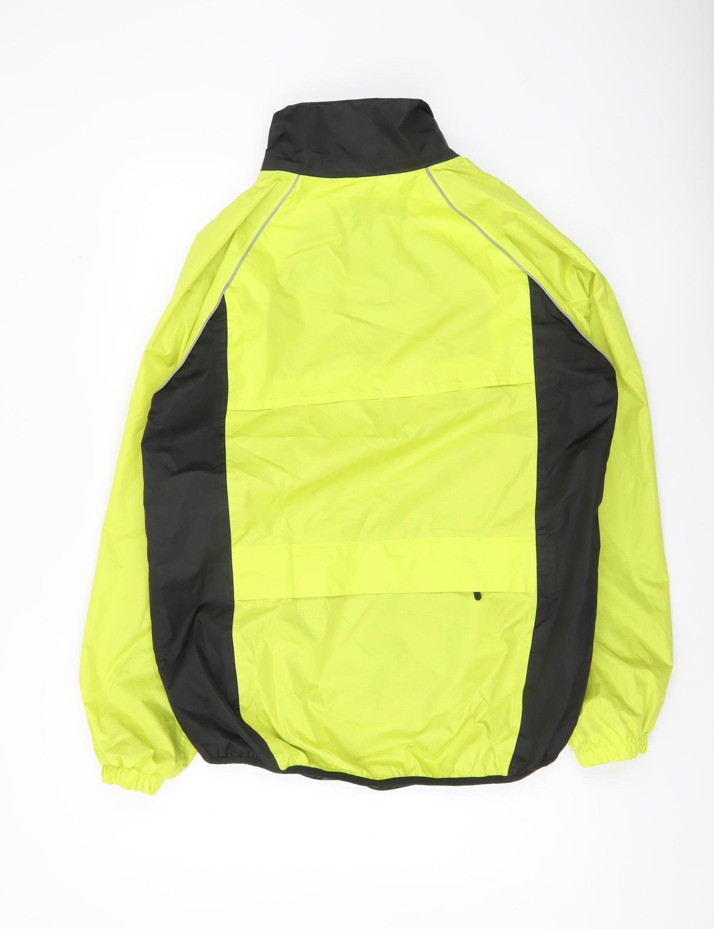 Crane Men's Yellow Black Cycling Windbreaker Jacket Medium 39-41"