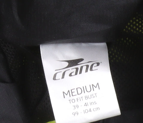 Crane Men's Yellow Black Cycling Windbreaker Jacket Medium 39-41"