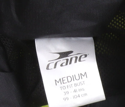 Crane Men's Yellow Black Cycling Windbreaker Jacket Medium 39-41"