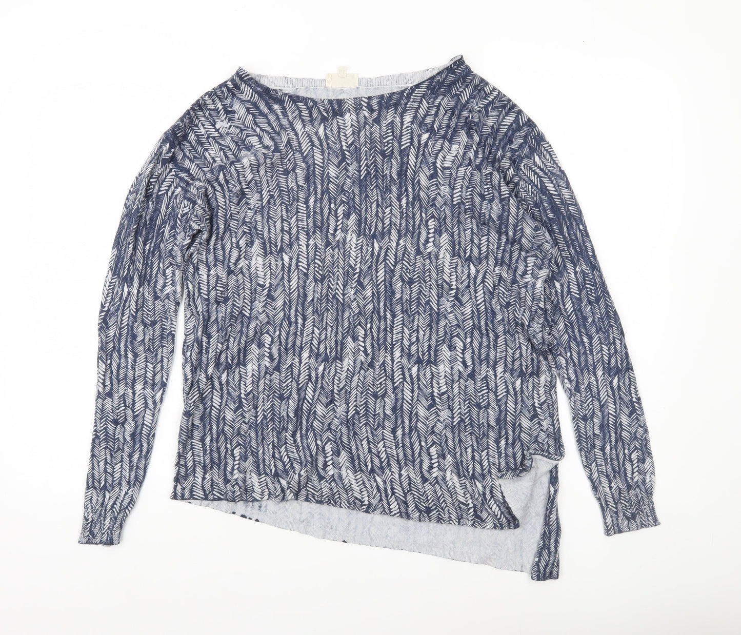 Linea Women’s Blue Boat Neck Lightweight Pullover Jumper Size M