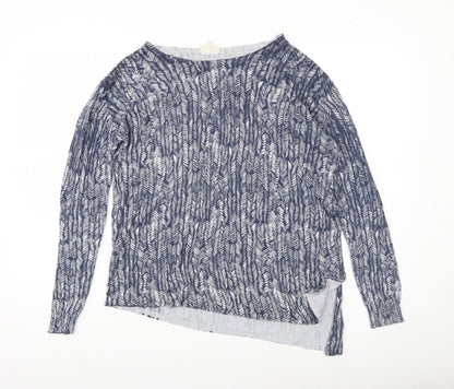 Linea Women’s Blue Boat Neck Lightweight Pullover Jumper Size M