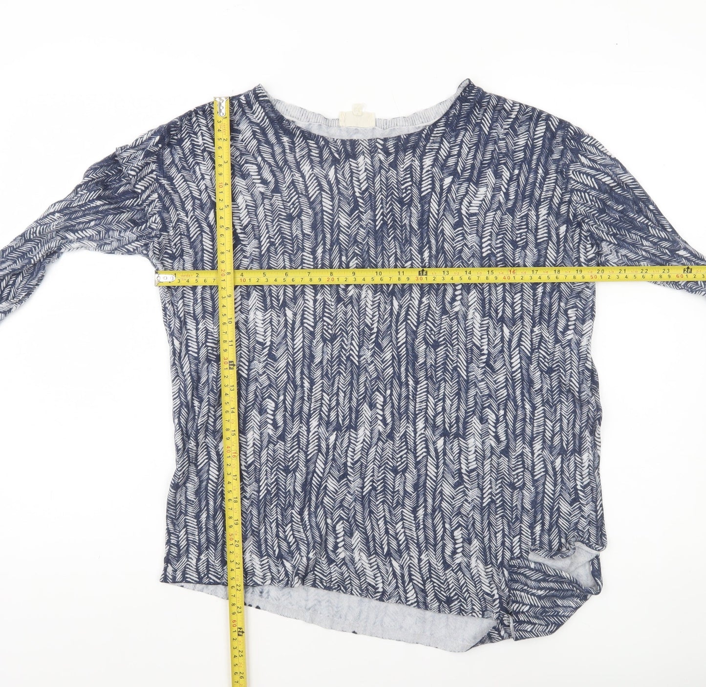 Linea Women’s Blue Boat Neck Lightweight Pullover Jumper Size M