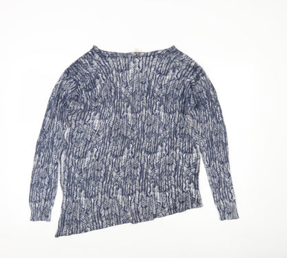 Linea Women’s Blue Boat Neck Lightweight Pullover Jumper Size M