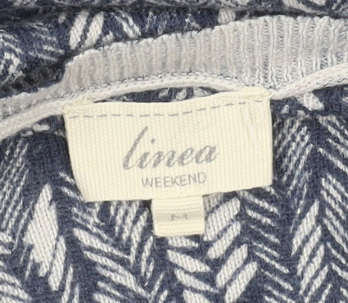 Linea Women’s Blue Boat Neck Lightweight Pullover Jumper Size M