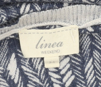 Linea Women’s Blue Boat Neck Lightweight Pullover Jumper Size M