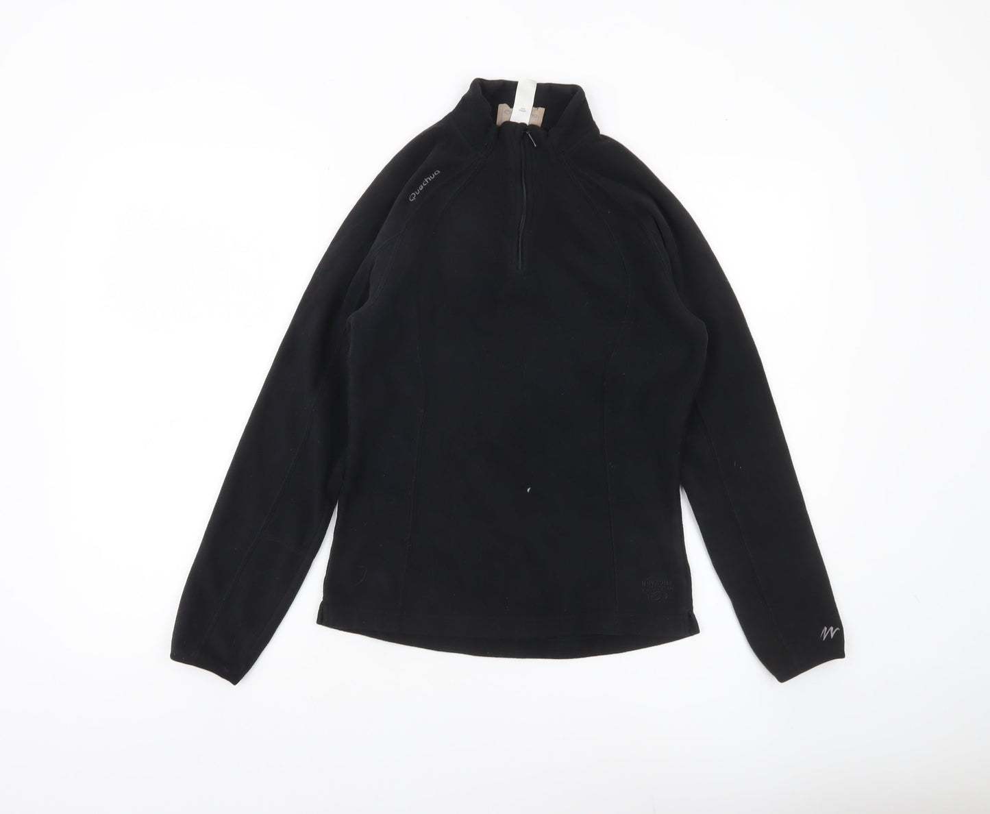 Decathlon Women’s Black Fleece Sweatshirt UK 12 Half Zip Long Sleeve