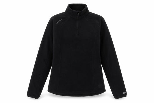 Decathlon Women’s Black Fleece Sweatshirt UK 12 Half Zip Long Sleeve