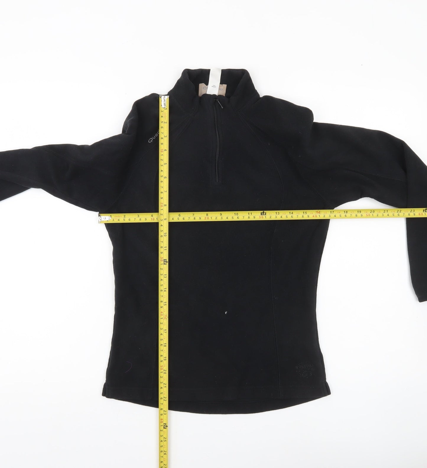 Decathlon Women’s Black Fleece Sweatshirt UK 12 Half Zip Long Sleeve