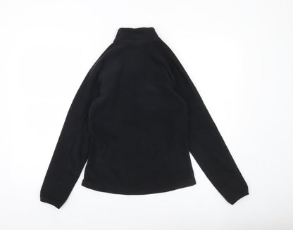 Decathlon Women’s Black Fleece Sweatshirt UK 12 Half Zip Long Sleeve