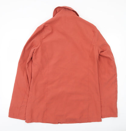 Eliza Gray Women’s Red Mid-Length Jacket Size 12 Casual Zip Button