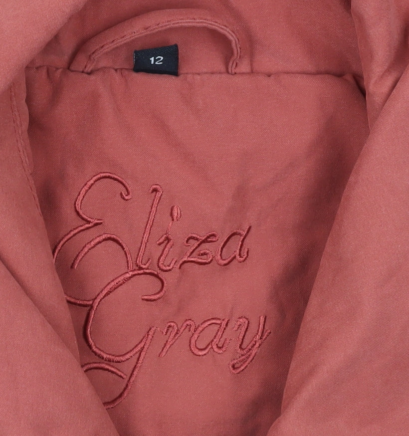 Eliza Gray Women’s Red Mid-Length Jacket Size 12 Casual Zip Button