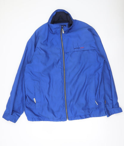 Lettfield Men’s Blue 2XL Polyester Full Zip Casual Jacket