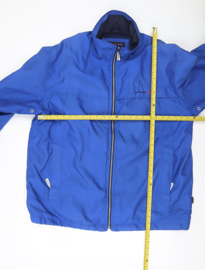 Lettfield Men’s Blue 2XL Polyester Full Zip Casual Jacket