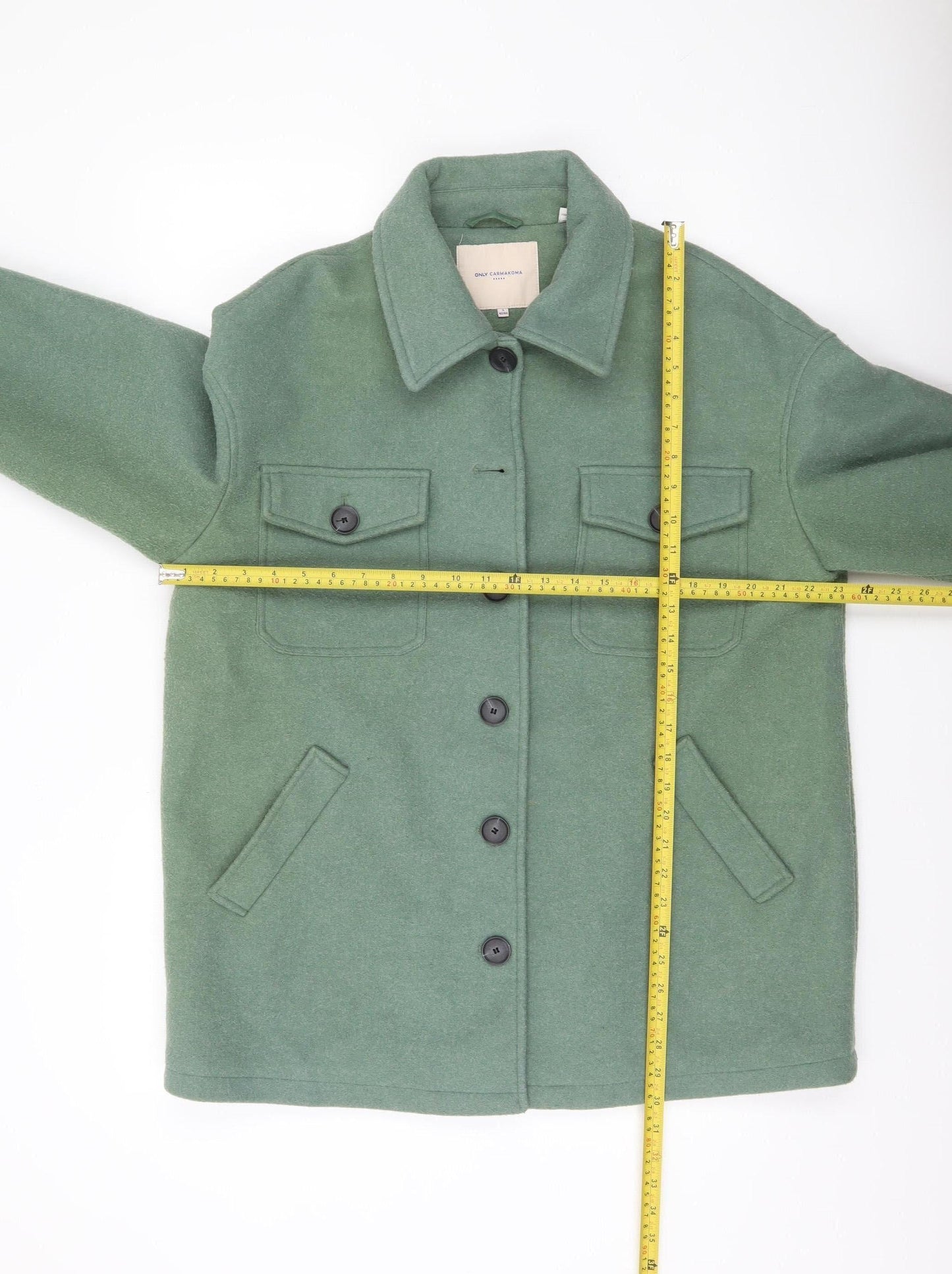 ONLY Carmakoma Women’s Green Plus Size 16 Button Jacket