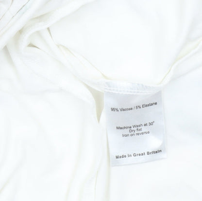 Tiffany Rose Women’s White Floral A-Line Dress Size 10 V-Neck