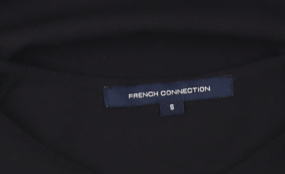 French Connection Women’s Black Blouse Size S Long Sleeve Scoop Neck