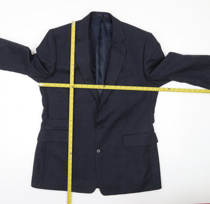 Hammond & Co Men’s Blue Wool Blend Blazer Jacket 44 Long Classic Fit