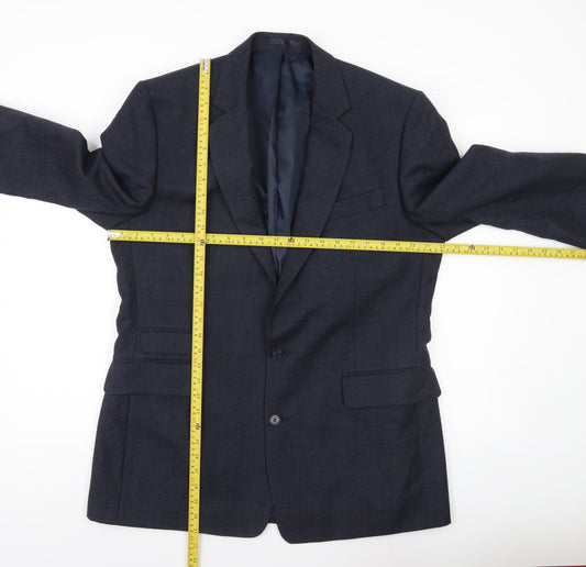 Hammond & Co Men’s Blue Wool Blend Blazer Jacket 44 Long Classic Fit