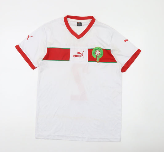 Puma Men's White Morocco Hakimi #2 Football Jersey XL