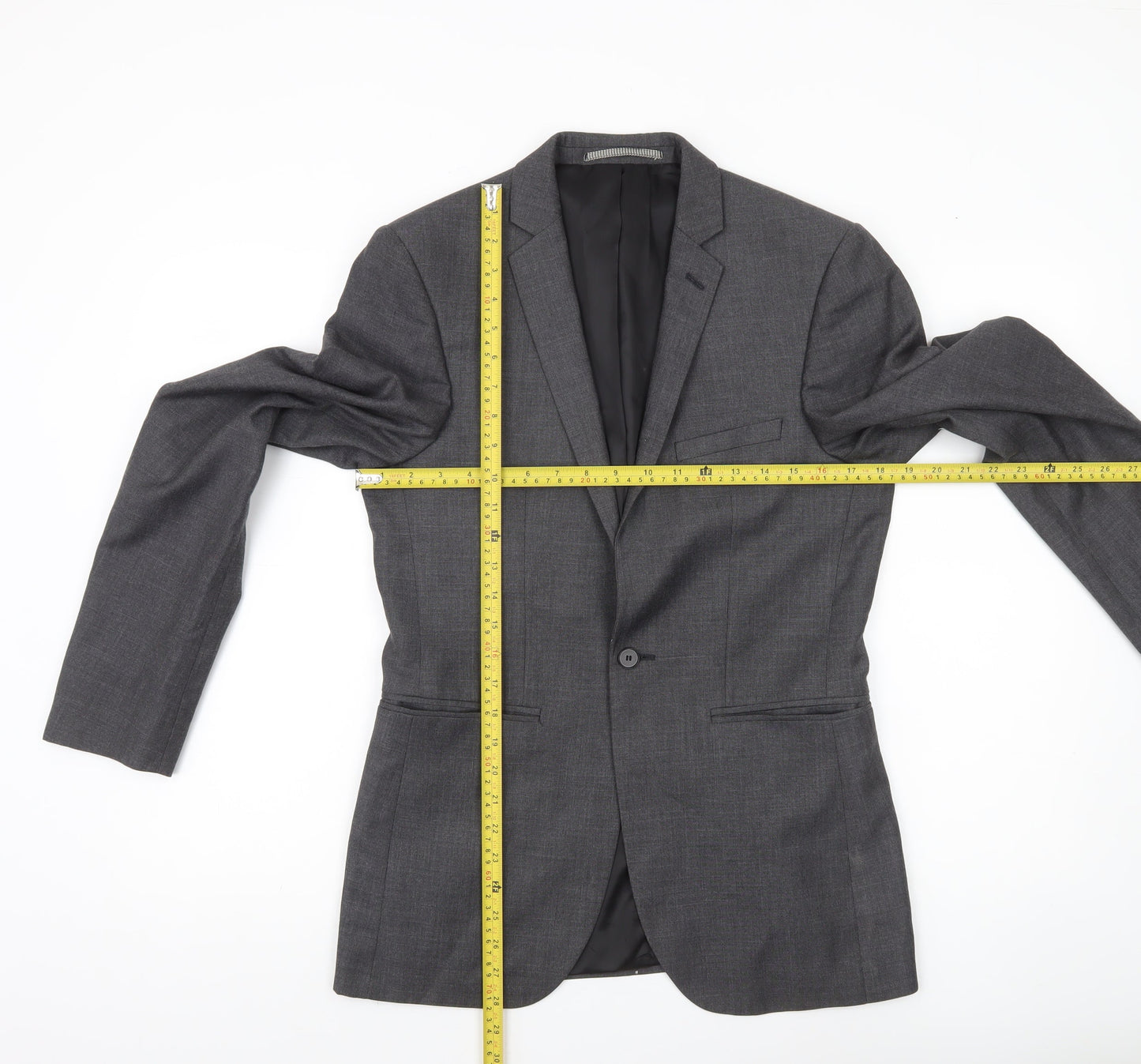 Burton Menswear Men's Grey Slim Fit 36L Blazer Jacket