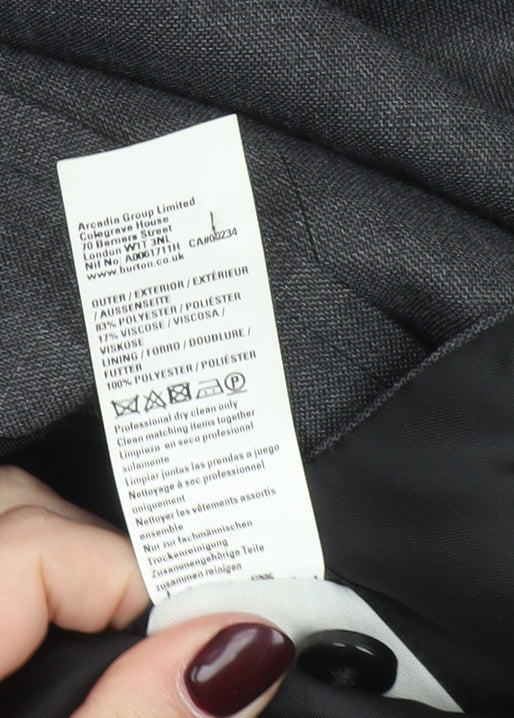 Burton Menswear Men's Grey Slim Fit 36L Blazer Jacket