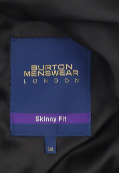 Burton Menswear Men's Grey Slim Fit 36L Blazer Jacket