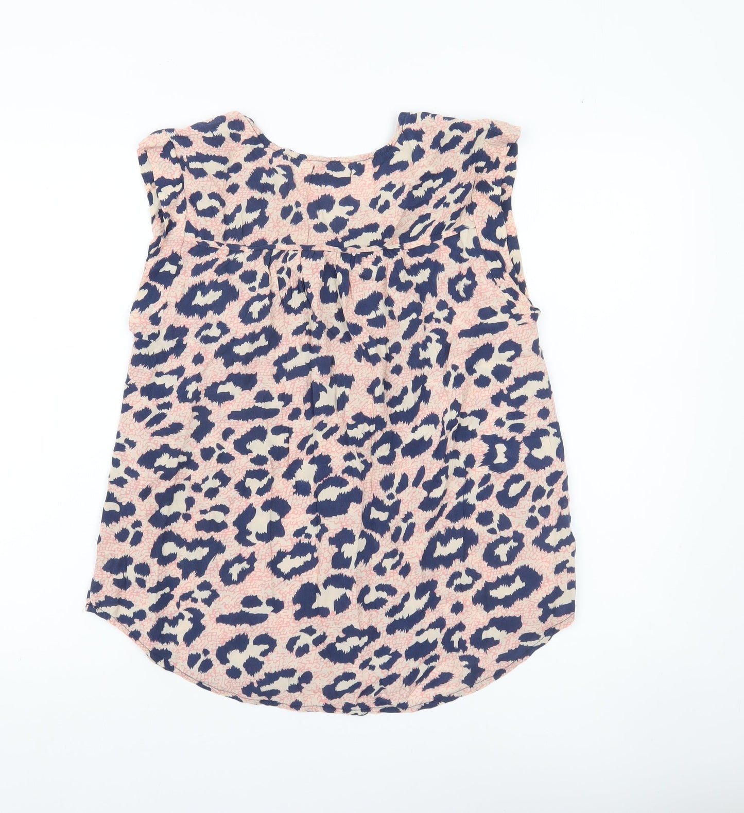 Apricot Women’s Multicoloured Leopard Print Zip Blouse Size 8