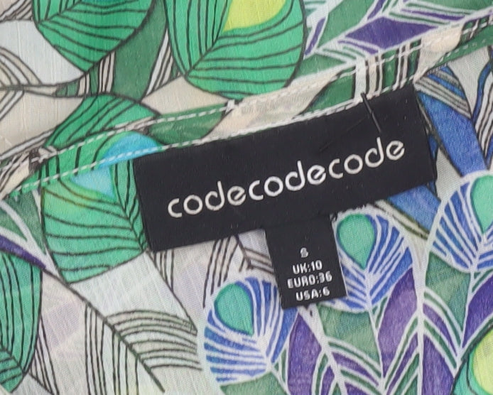 codecodecode Womens Multicoloured Floral Blouse Size 10 Sleeveless