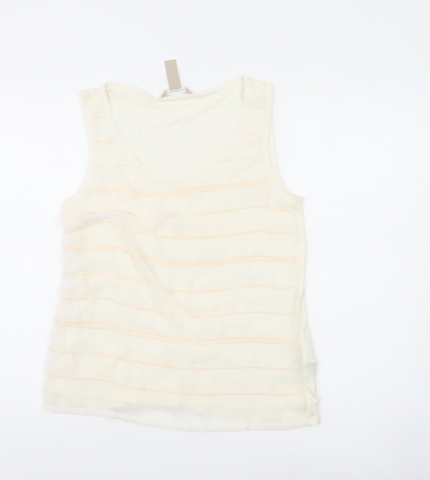 Banana Republic Women’s Ivory Tank Top Size S Sleeveless Scoop Neck