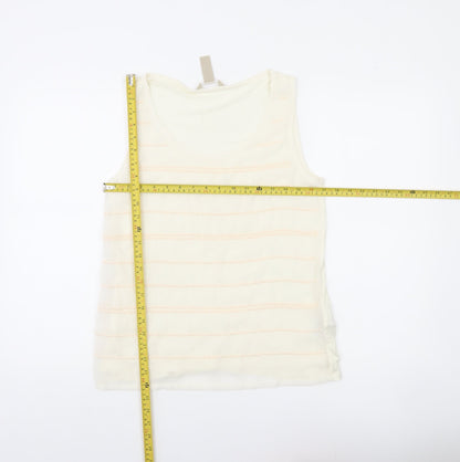 Banana Republic Women’s Ivory Tank Top Size S Sleeveless Scoop Neck