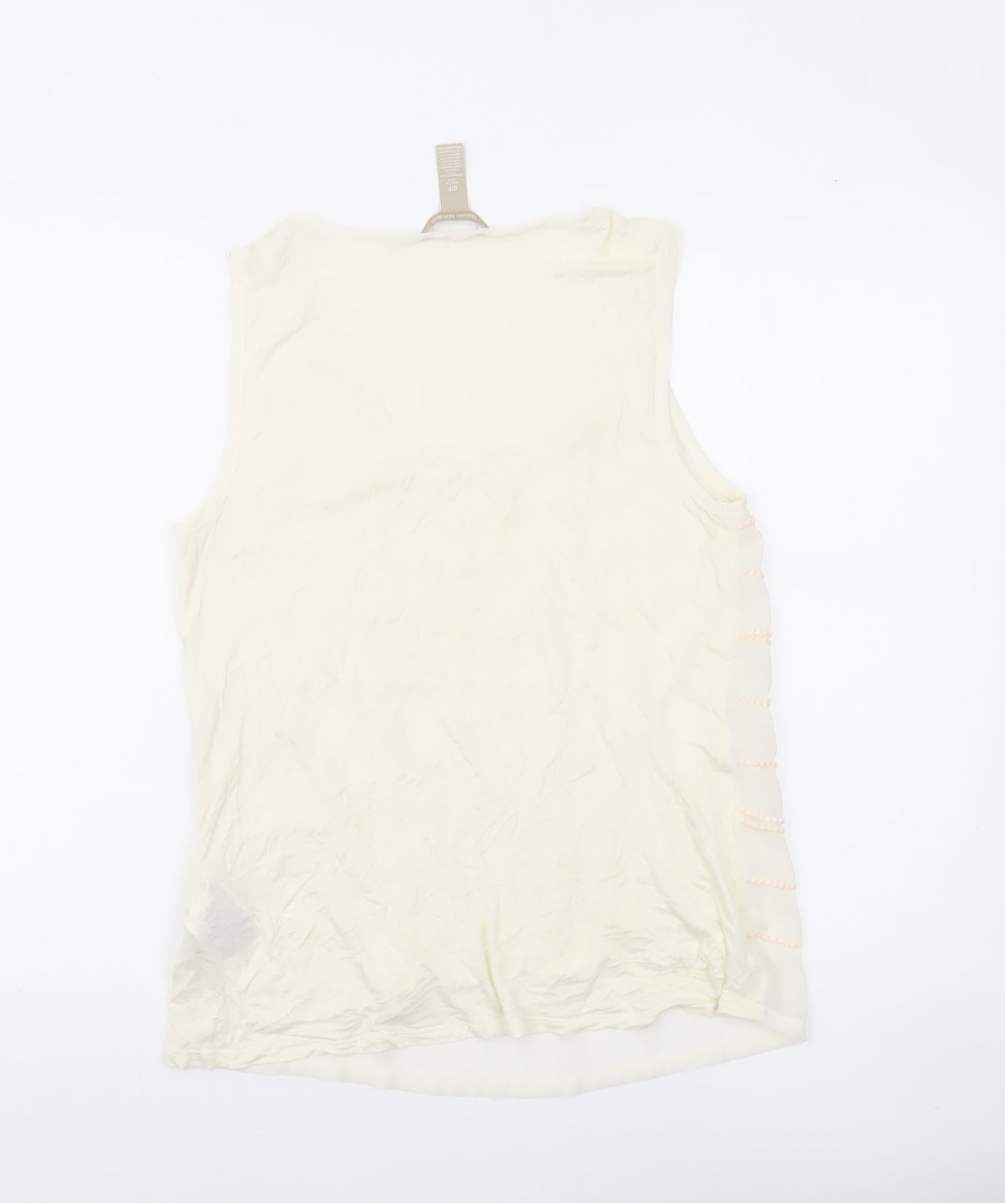 Banana Republic Women’s Ivory Tank Top Size S Sleeveless Scoop Neck