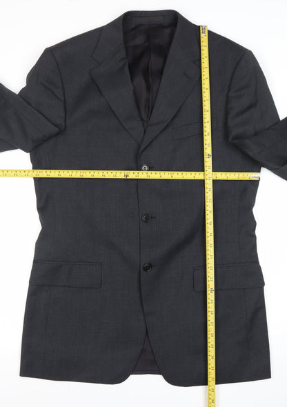 Marks and Spencer Men’s Charcoal Wool Suit Jacket 40 Chest Long