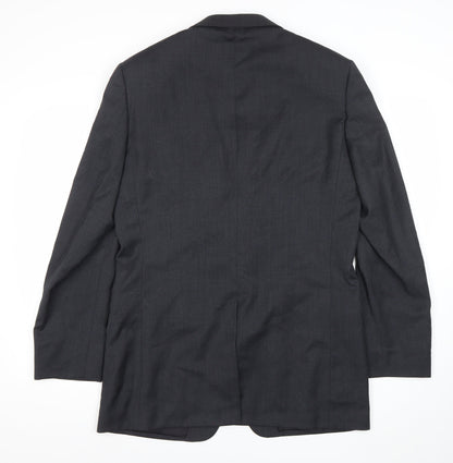 Marks and Spencer Men’s Charcoal Wool Suit Jacket 40 Chest Long