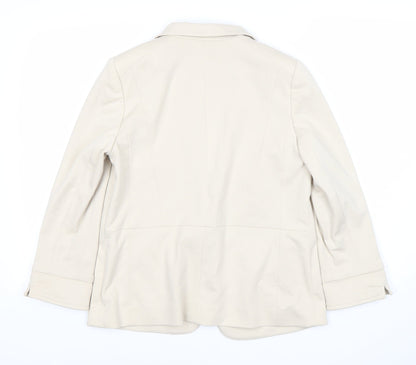 Wallis Women’s Beige Blazer Jacket Size 10 Regular Fit Workwear