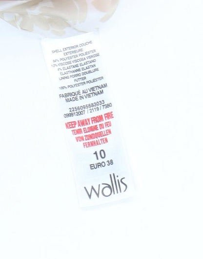 Wallis Women’s Beige Blazer Jacket Size 10 Regular Fit Workwear